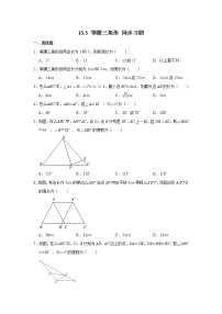 初中数学人教版八年级上册13.3 等腰三角形综合与测试优秀同步训练题