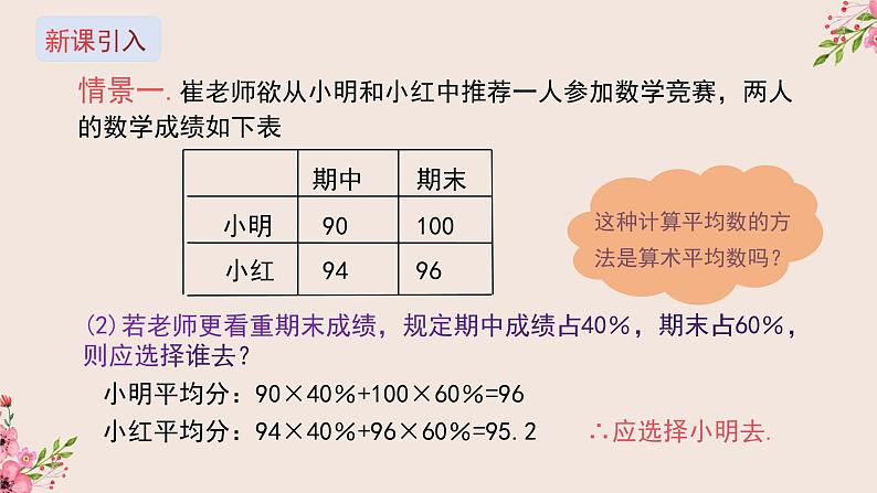 冀教版数学九上 23.1 平均数与加权平均数第2课时加权平均数 课件04