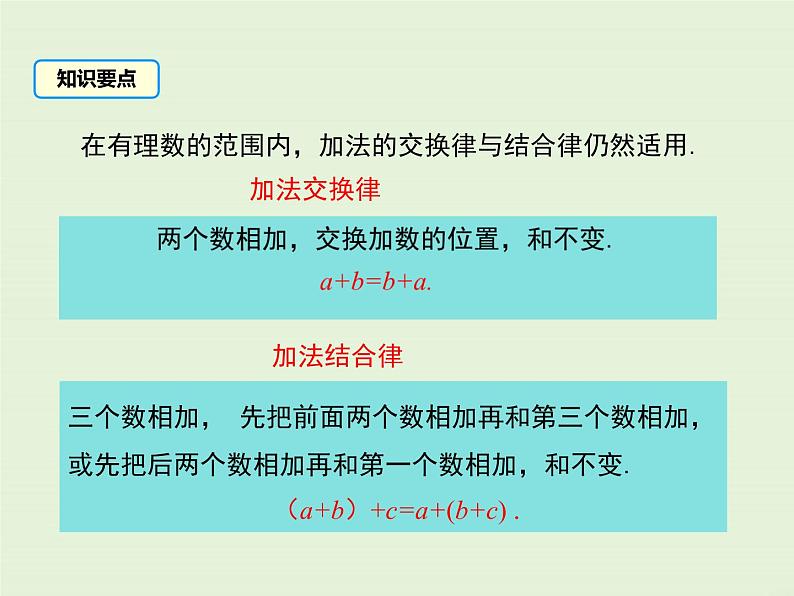 冀教版数学七上 1.5 第2课时 有理数加法的运算律 PPT课件06