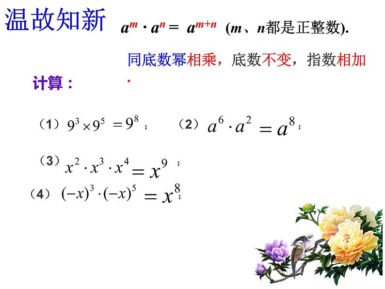 人教版八年级数学上册 14.1.2幂的乘方课件（23张）第3页