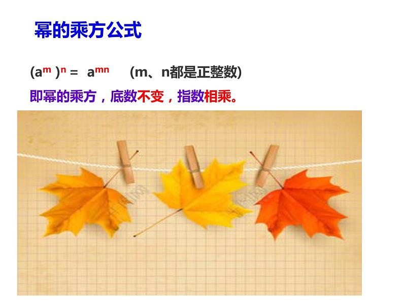 人教版八年级数学上册 14.1.2幂的乘方课件（23张）第8页