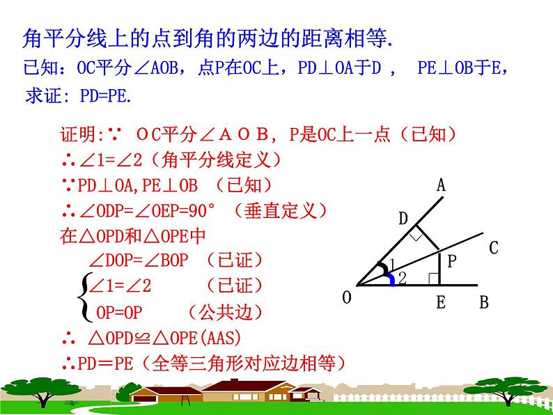 人教版数学八年级上册12.3探究角平分线的性质课件  (2)07