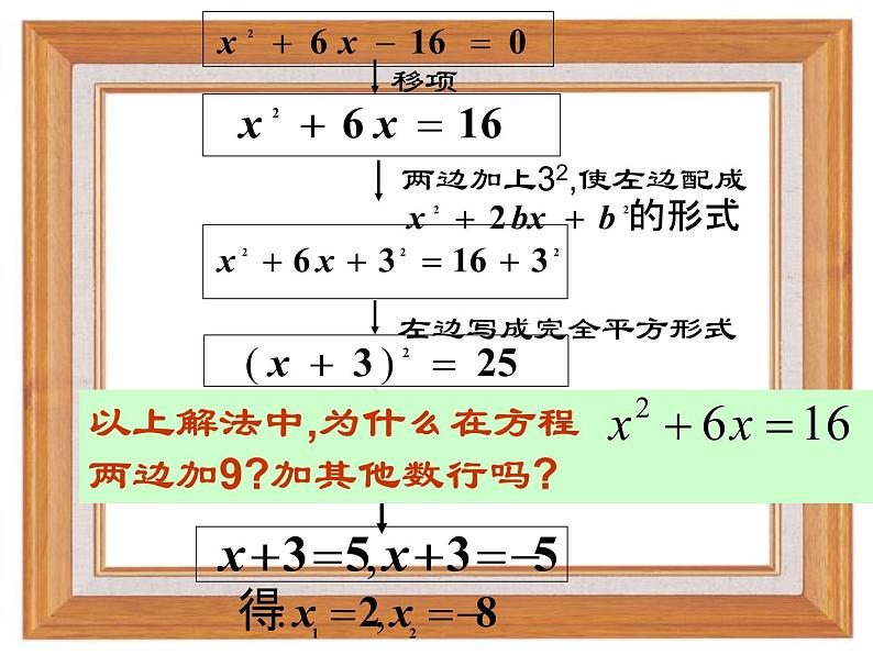 人教版九年级数学上册  21.2.1配方法解元二次方程 课件第6页