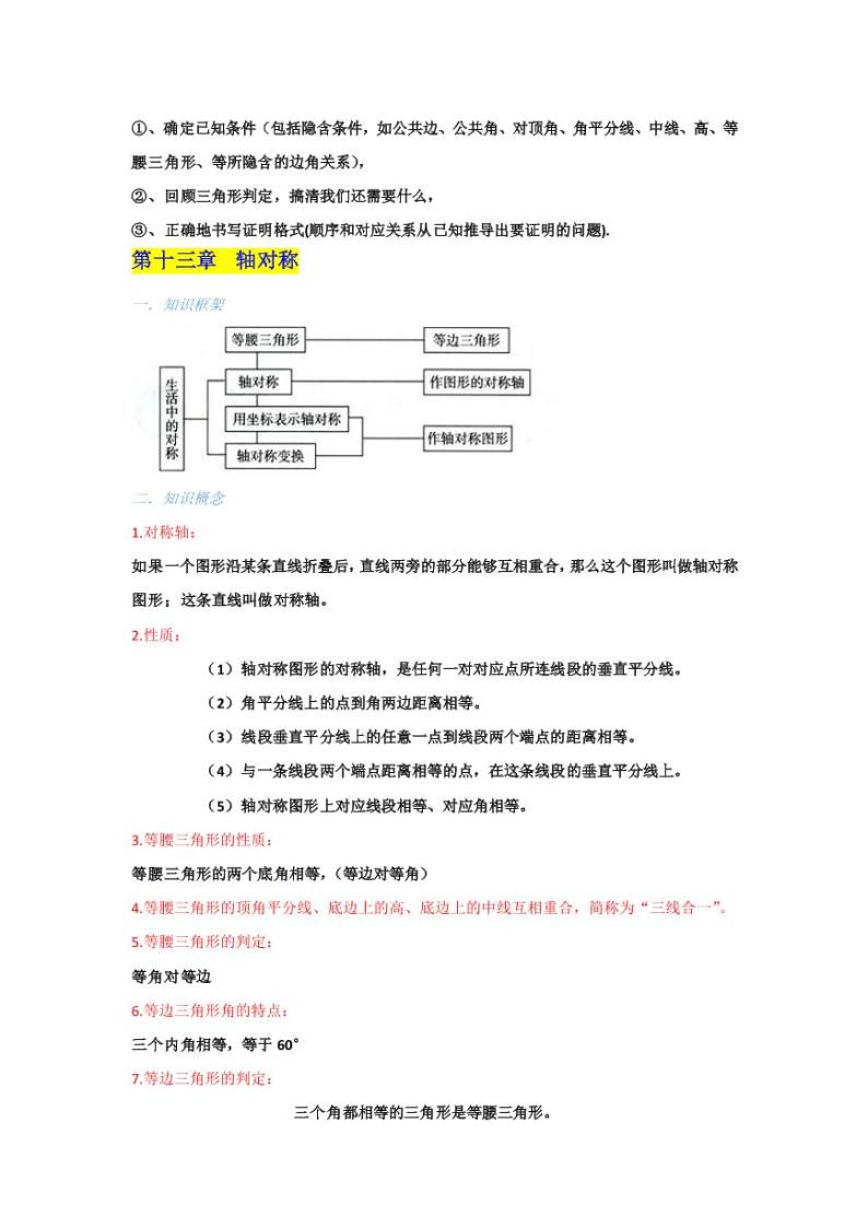 八年级数学（上）人教版知识点汇总02