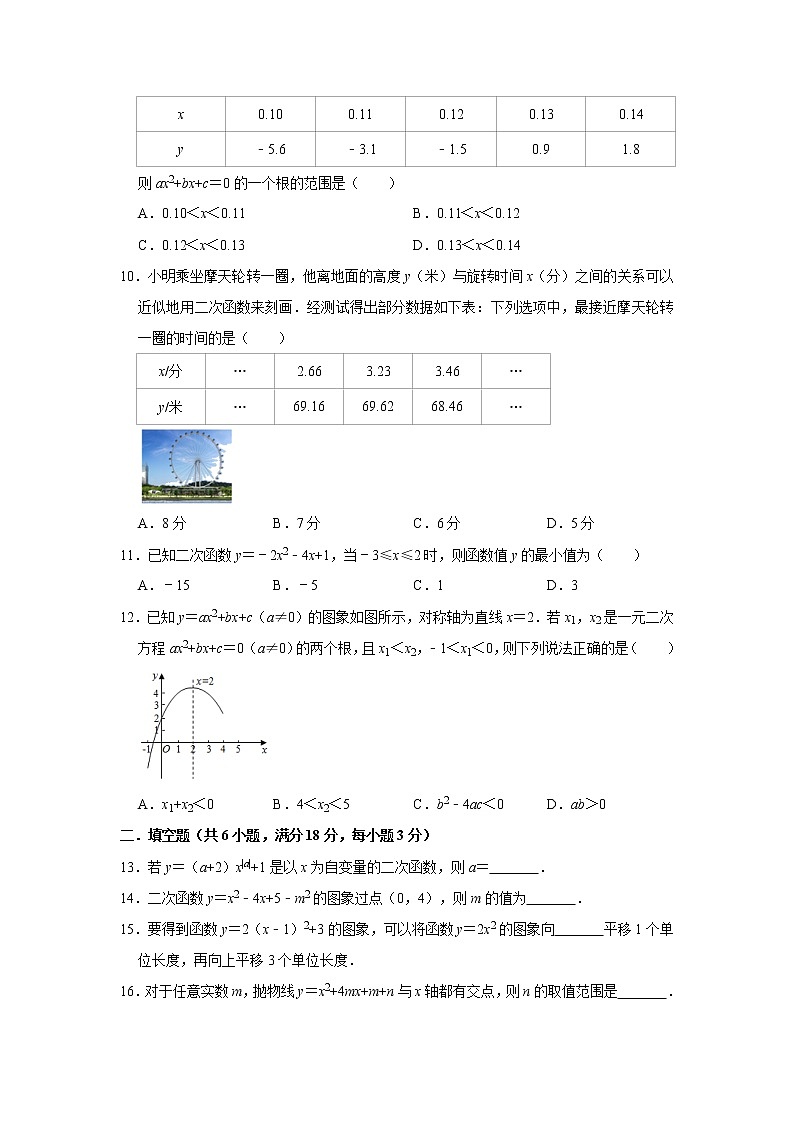 苏科版数学九年级下册第5章《二次函数》综合测试卷  含答案02