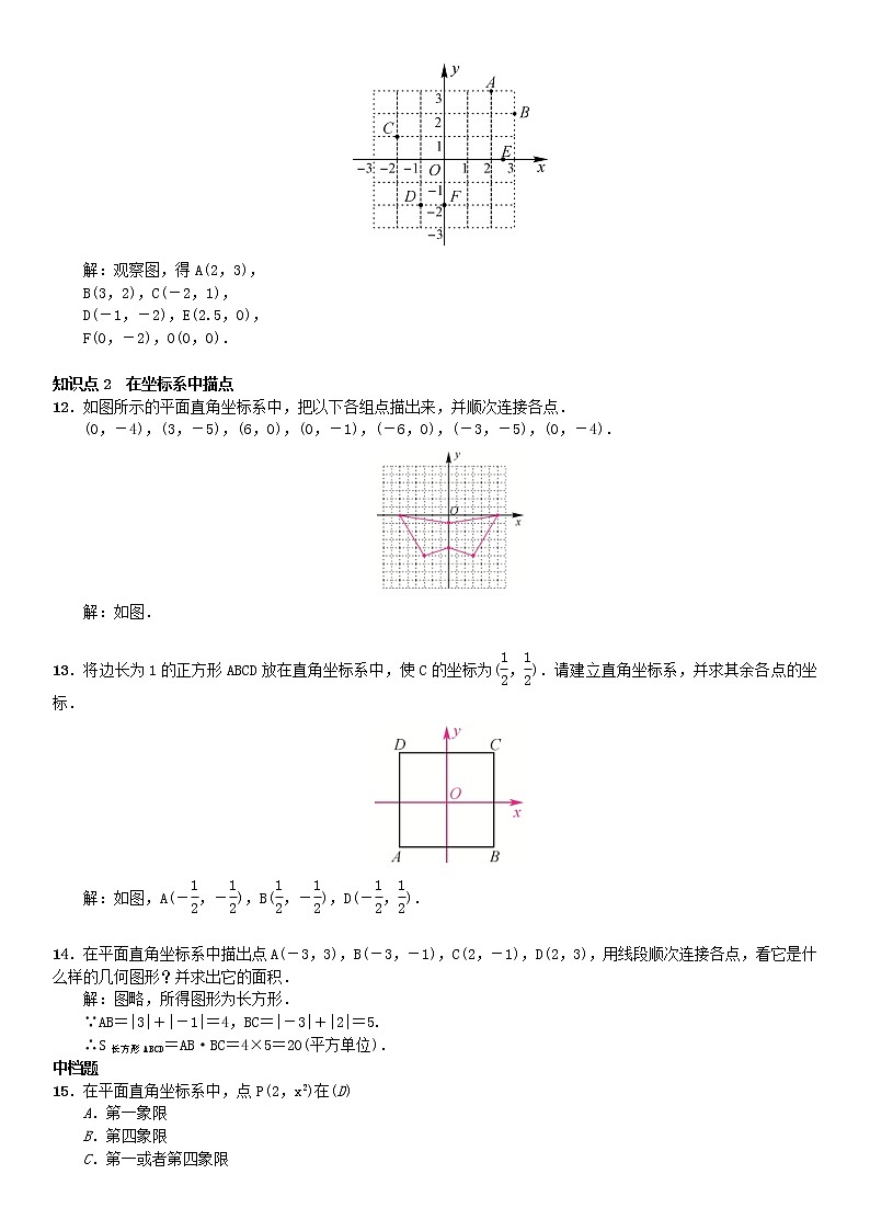 人教版2021年七年级数学下册7.1.2《平面直角坐标系》习题(含答案)02