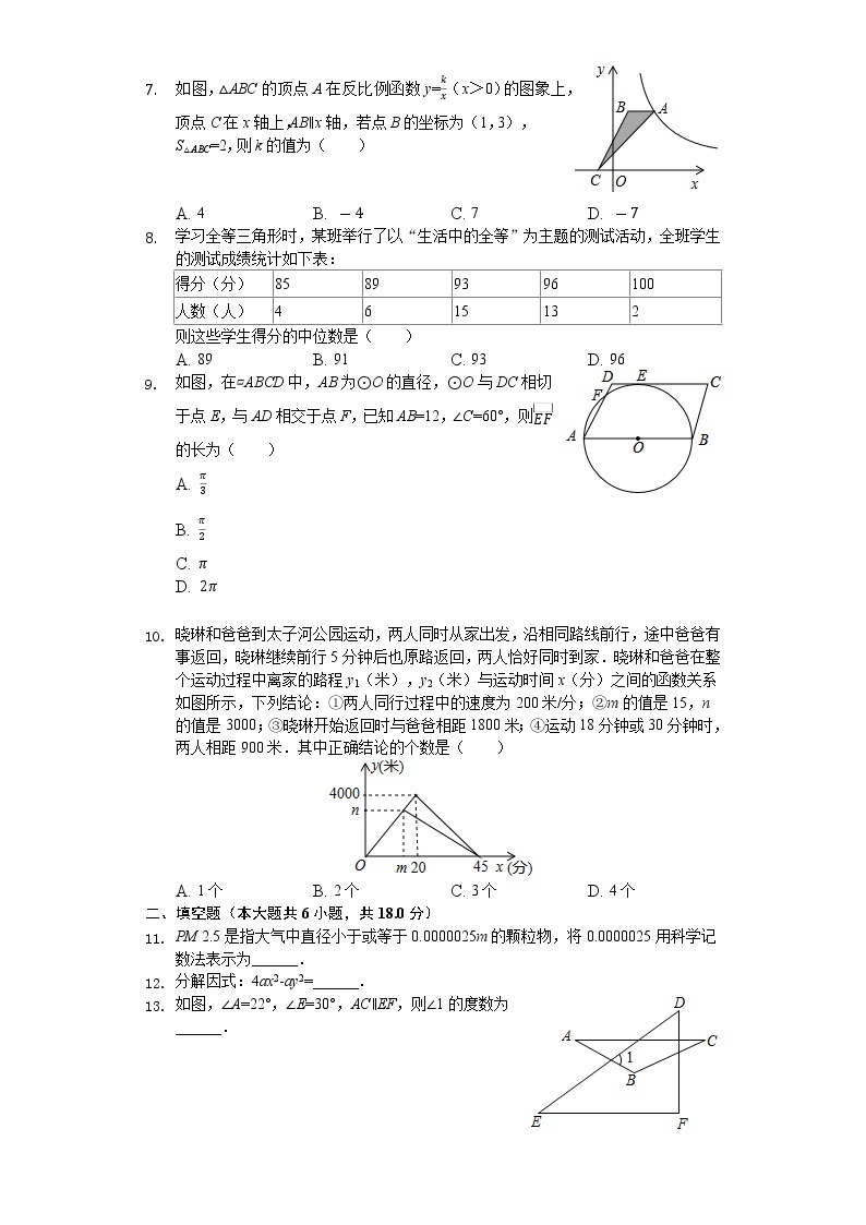 安徽省涡阳县初中数学中考模拟测试题（解析版）02