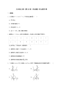 初中第二十二章 二次函数综合与测试练习