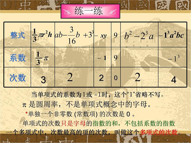 人教版七年级上册数学：2.2整式的加减课件第3页