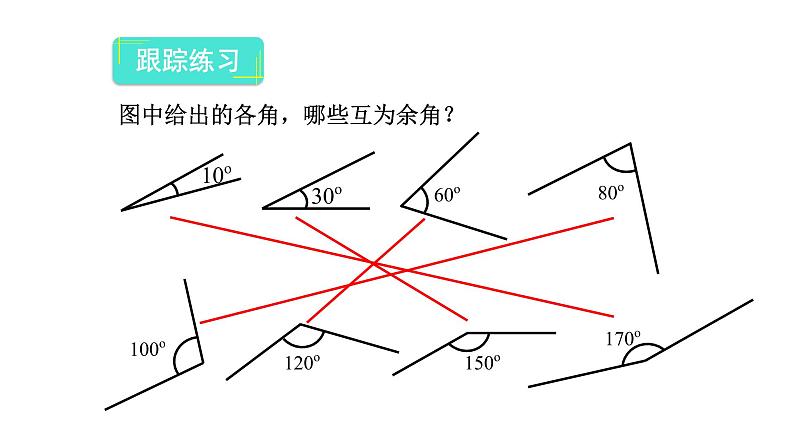 人教版数学七年级上册第四章4.3.3余角和补角 课件06