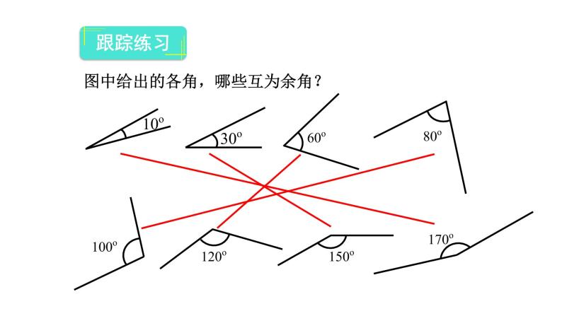 人教版数学七年级上册第四章4.3.3余角和补角 课件06