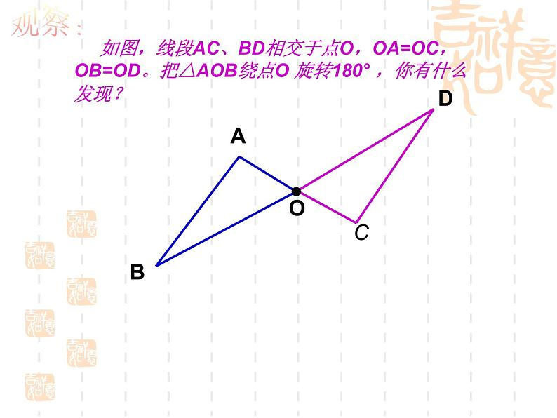 人教版数学九年级 上册23.2.1中心对称课件第7页