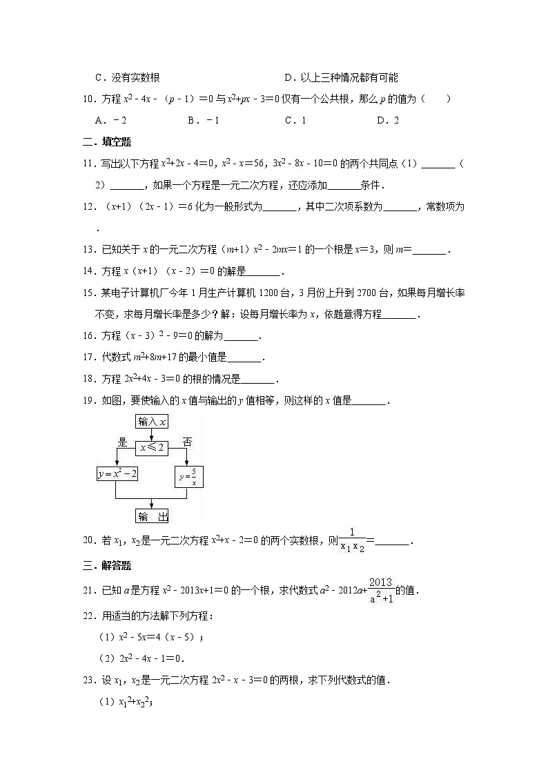 北师大版九年级上册数学《第2章 一元二次方程》单元测试卷（有答案）02