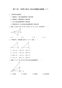 初中数学人教版八年级上册第十二章 全等三角形综合与测试精品巩固练习