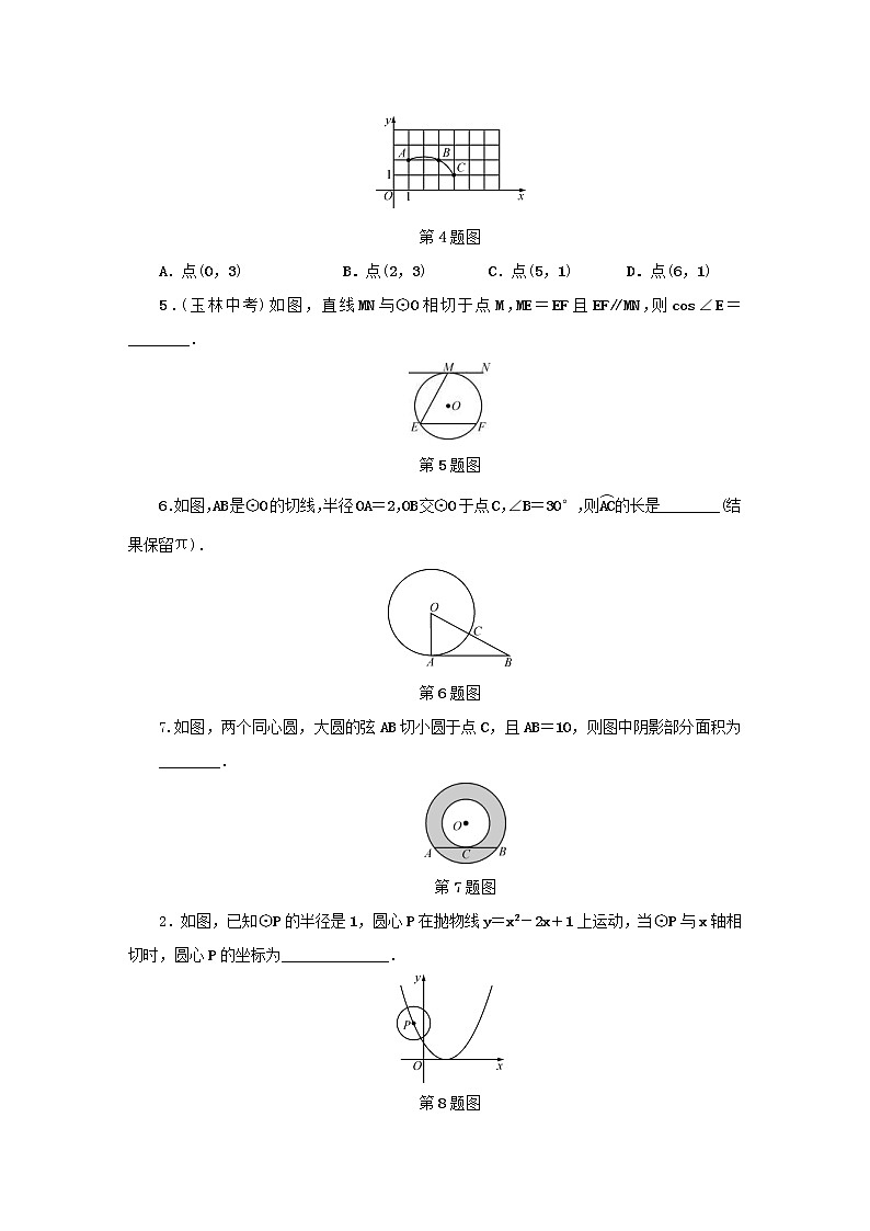 2021年浙教版九年级数学下册 2.1直线与圆的位置关系第3课时同步测试(含答案)02