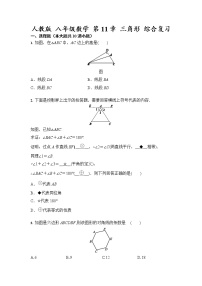 人教版八年级上册第十一章 三角形综合与测试精品一课一练