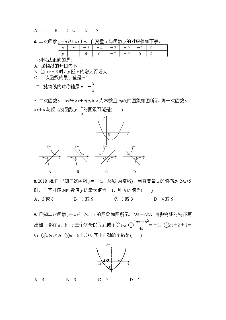 人教版 九年级数学上册 22.1 --22.3分节练习题含答案02