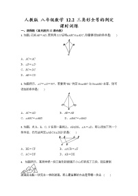 初中数学人教版八年级上册第十二章 全等三角形12.2 三角形全等的判定精品复习练习题