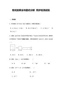 数学八年级上册第十四章 整式的乘法与因式分解综合与测试精练