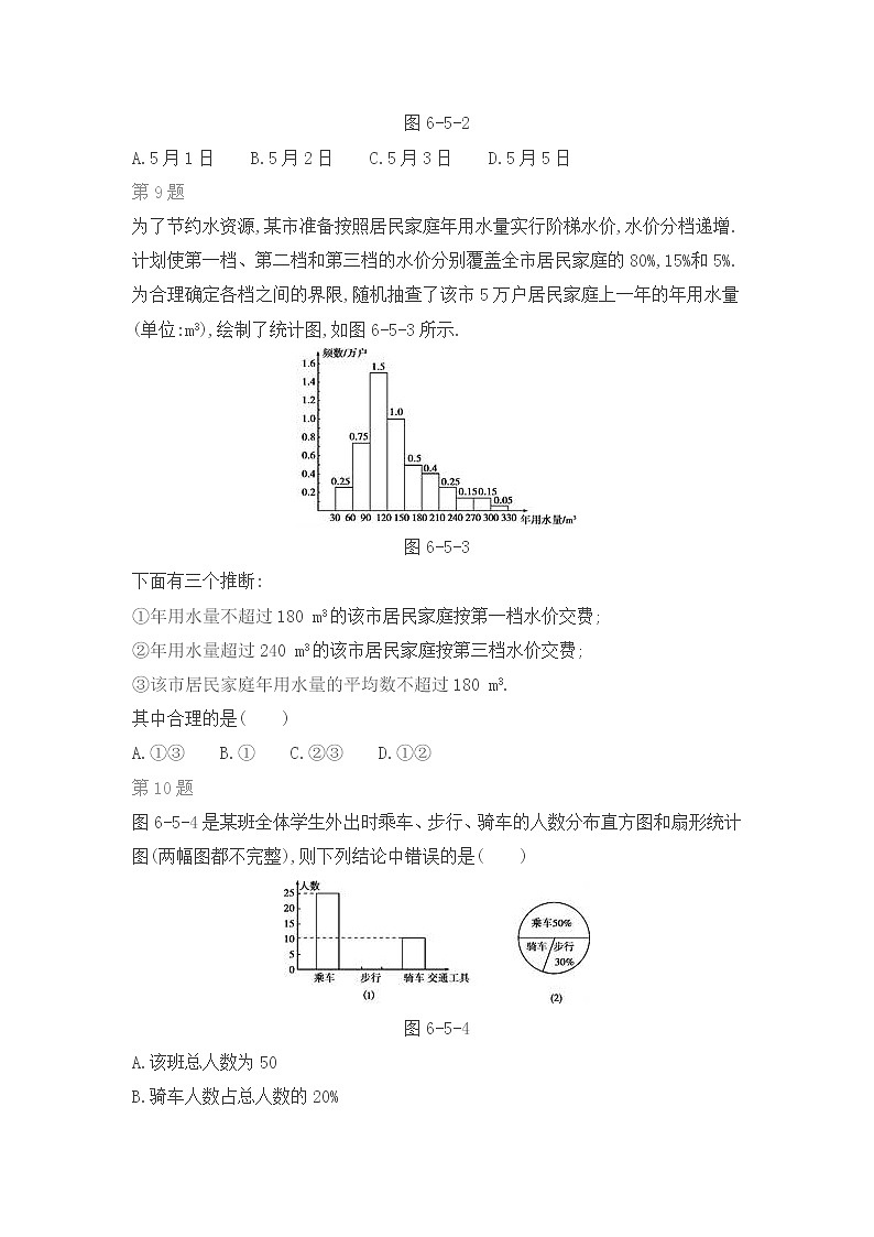 北师版数学七年级上期末复习专题训练：第六章 数据的收集与整理03