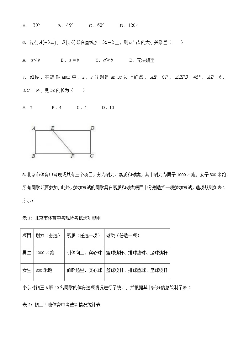北京人大附中2020-2021学年九年级（上）开学数学试卷（无答案）02