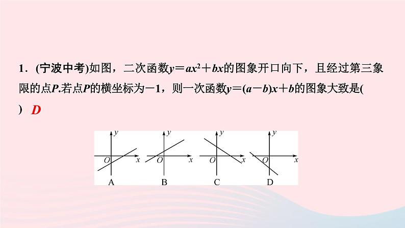 九年级数学上册第二十二章二次函数专题课堂(四)二次函数图象信息题归类课件新版新人教版第3页