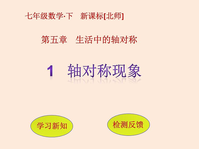 2021年北师大版七年级数学下册课件5.1  轴对称现象 (共10张PPT)第1页