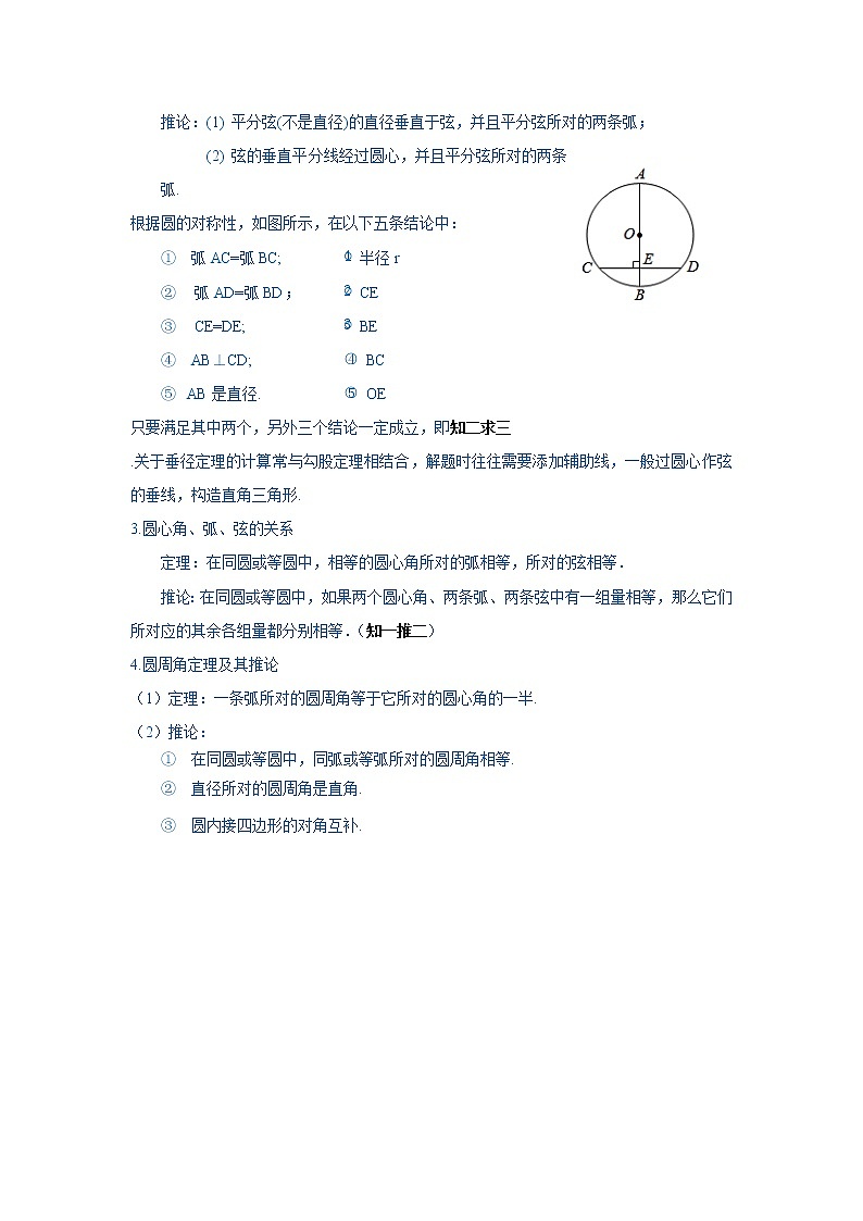 九年级上圆知识点汇总02
