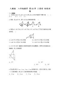 初中数学人教版八年级上册第十一章 三角形综合与测试精品课时练习