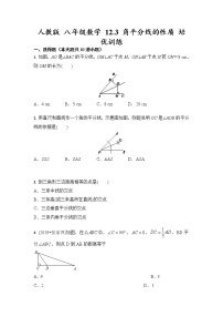 初中数学12.3 角的平分线的性质优秀同步测试题