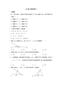 初中数学4.3 角综合与测试精品精练