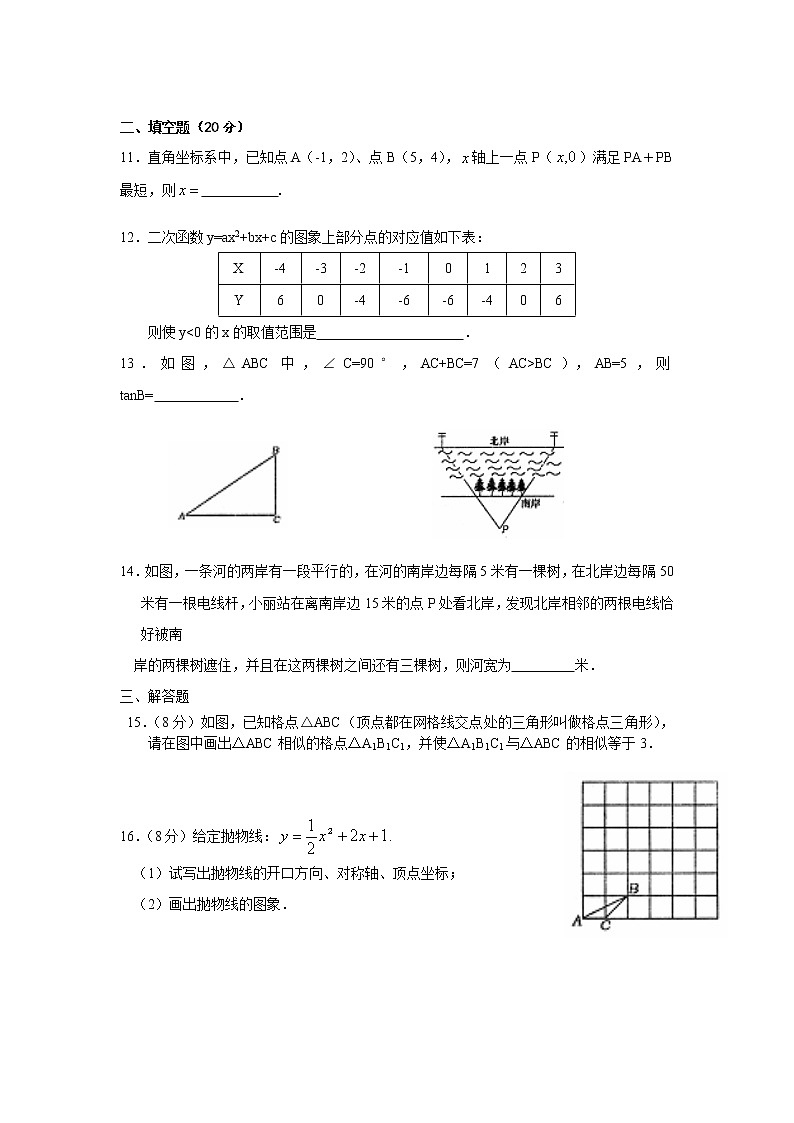 沪科版九年级第一学期期末数学综合检测题03