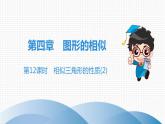 北师大版九年级作业课时上册　第4章　第12课时　相似三角形的性质(2) 课件