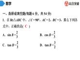 北师大版九年级核心知识循环链  (下)第2周核心知识循环练 课件