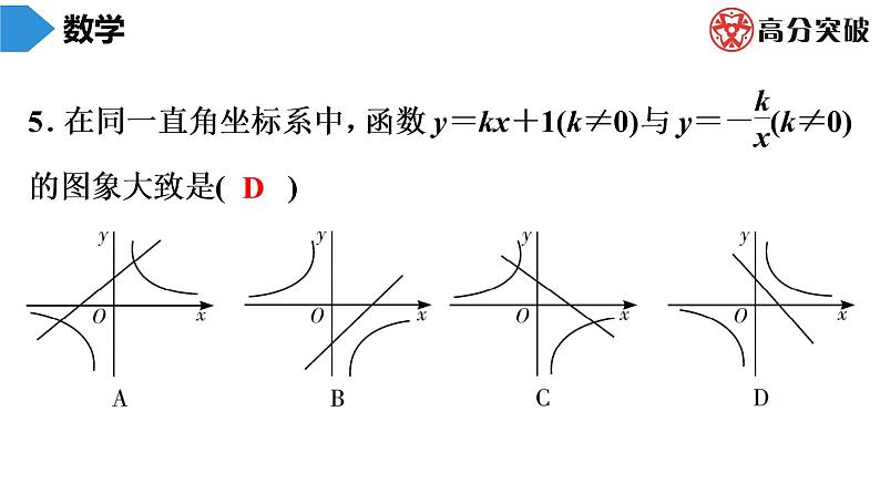 北师大版九年级单元测试 上册　第六章《反比例函数》课件06