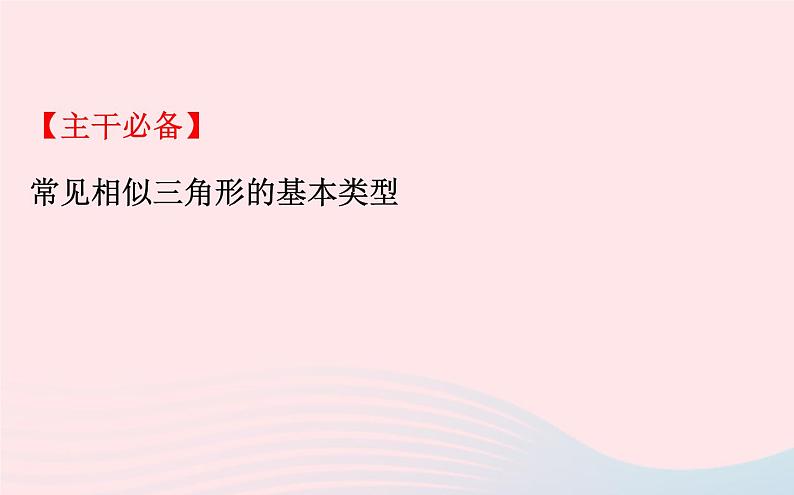 2021年九年级中考数学全程复习专题六：相似三角形的基本类型课件02