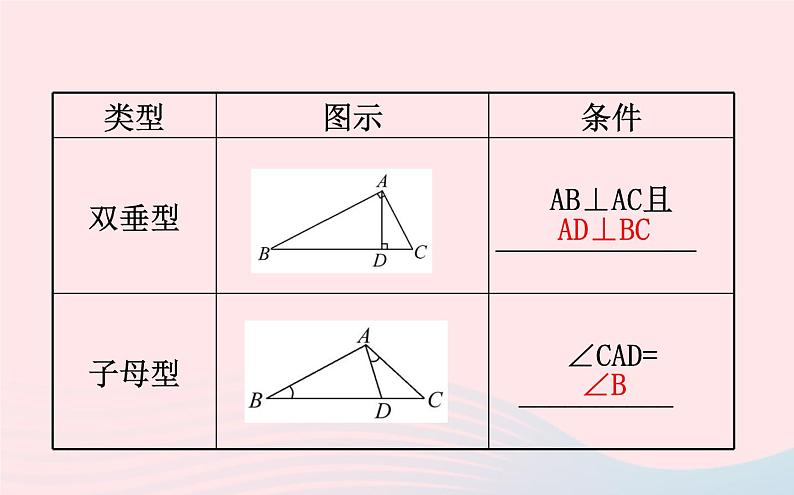 2021年九年级中考数学全程复习专题六：相似三角形的基本类型课件05