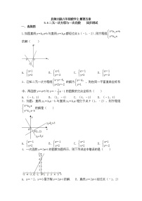 北师大版八年级上册6 二元一次方程与一次函数精品同步训练题