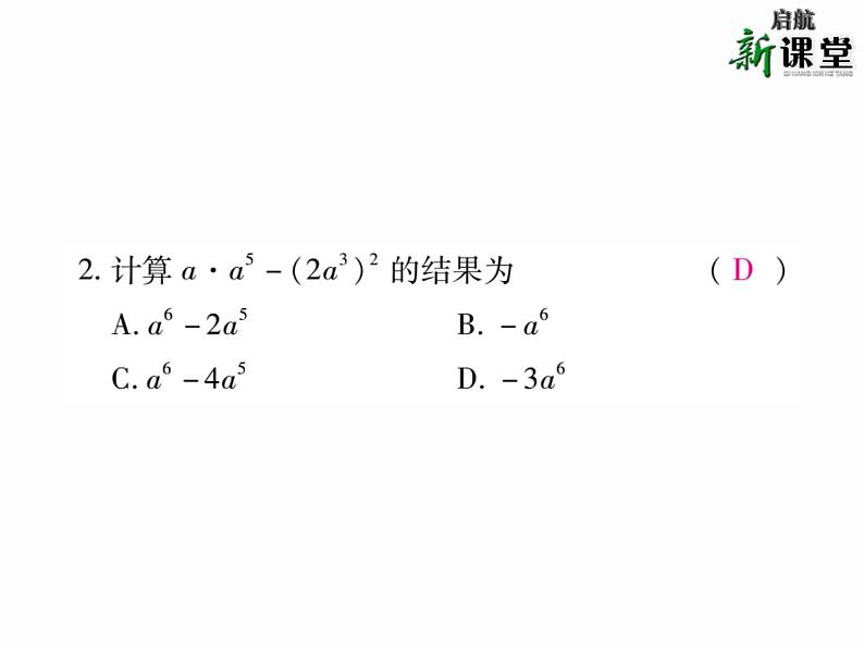 华东师大版八年级数学上  专题训练  三  幂的运算法则 课件03