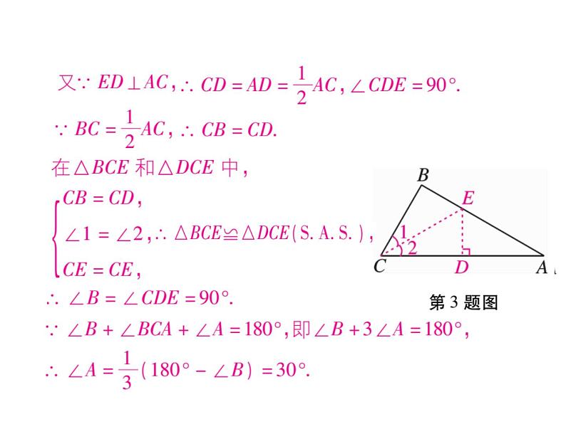 华东师大版八年级数学上  专题训练  十  构造等腰三角形的技巧 课件07