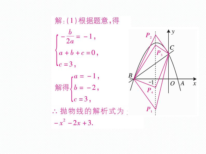 人教版九年级上册 第22章  专题训练十二 二次函数与特殊三角形 课件04