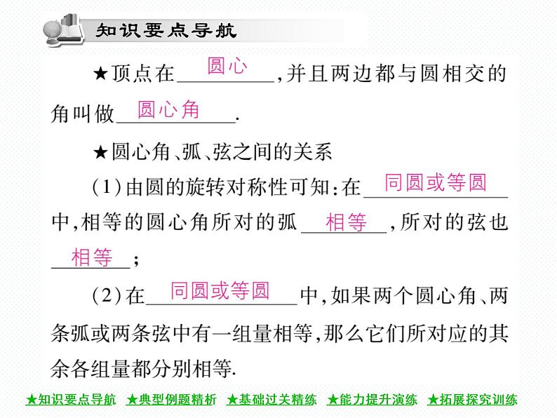 人教版九年级上册 第24章  24．1．3 弧、弦、圆心角 课件02