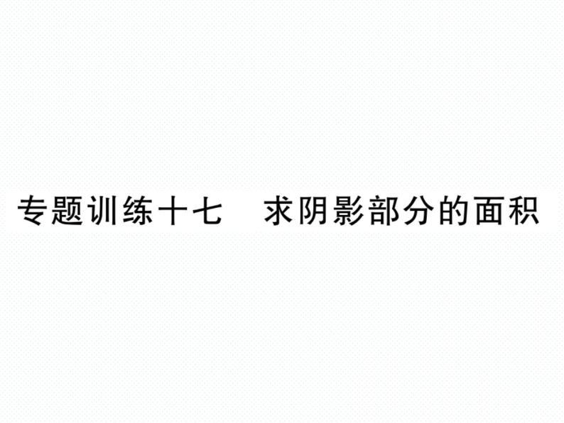 人教版九年级上册 第24章  专题训练十七 求阴影部分的面积 课件01