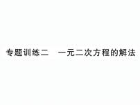 人教版九年就上册 第21章专题训练二 一元二次方程的解法 课件