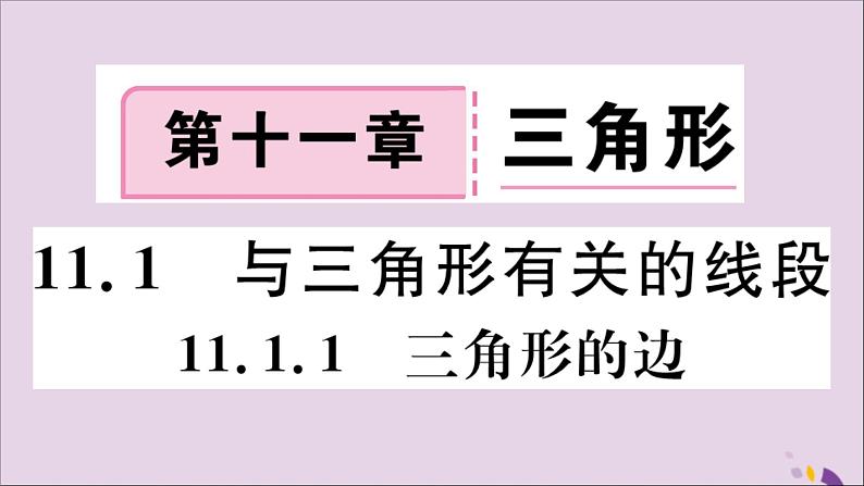 八年级数学上册11-1与三角形有关的线段11-1-1三角形的边习题课件（新版）新人教版01