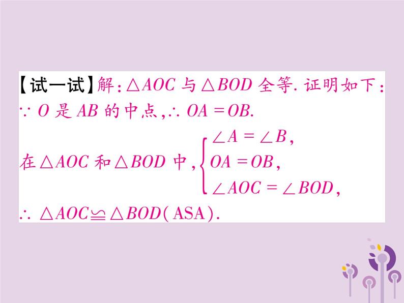 八年级数学上册12《全等三角形》12-2三角形全等的判定第3课时三角形全等的判定（三）（ASA与AAS）习题课件04