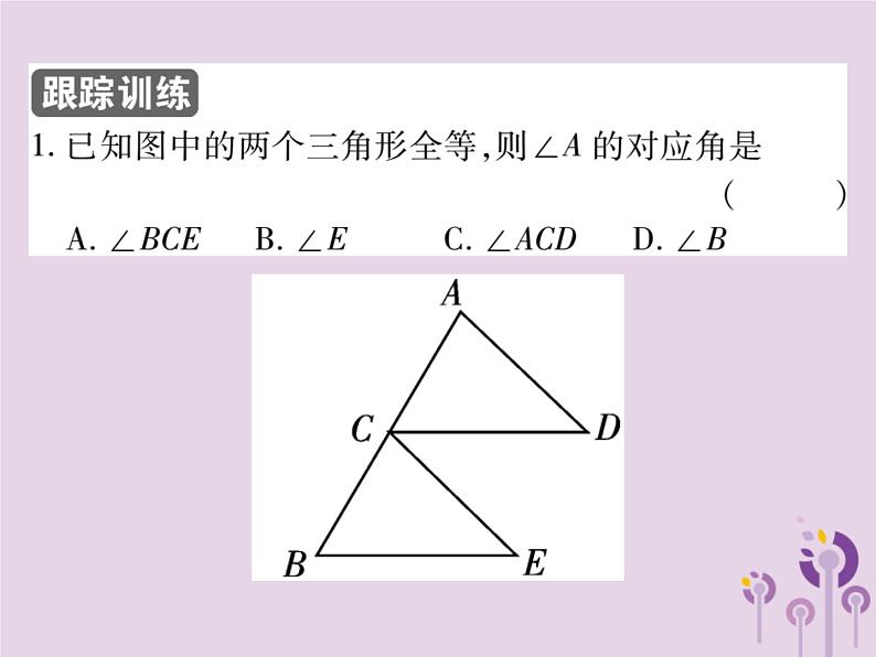 八年级数学上册12《全等三角形》12-1全等三角形习题课件05