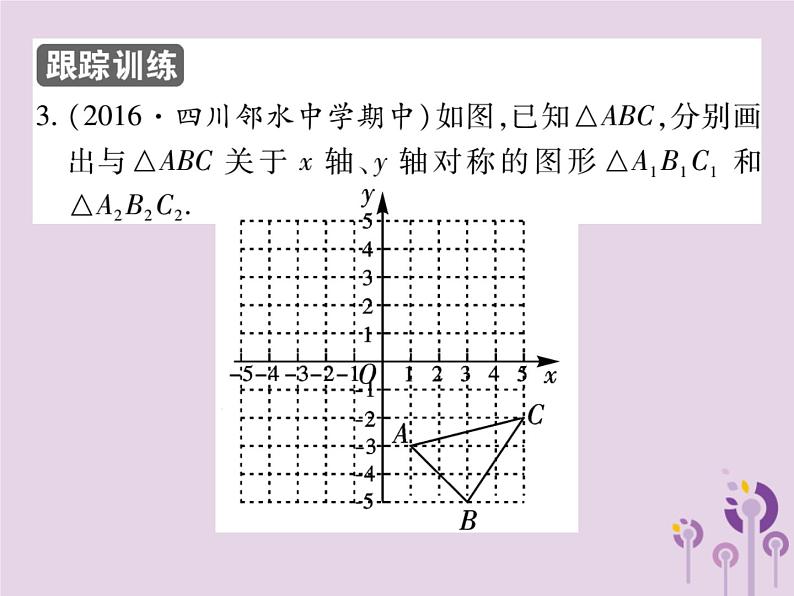 八年级数学上册13《轴对称》13-2画轴对称图形第2课时用坐标表示轴对称习题课件08