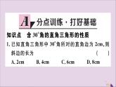 八年级数学上册13-3等腰三角形13-3-2第2课时含30°角的直角三角形的性质习题讲评课件（新版）新人教版