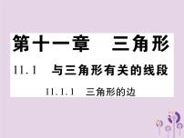 人教版八年级上册第十一章 三角形11.1 与三角形有关的线段11.1.1 三角形的边获奖习题课件ppt